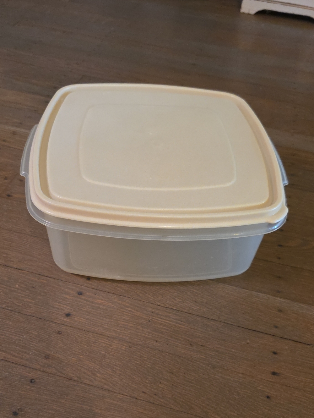 Rubbermaid Vintage Beige-Lid Plastic Food Storage Container #4 19 Cups